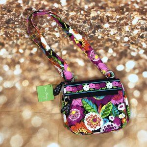 VERA BRADLEY Little Flap Hipster Crossbody Purse - Va Va Bloom - New with Tags
